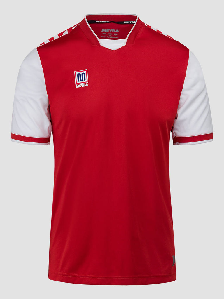 Meyba Men's Red & White Alpha Football Match Jersey - front image