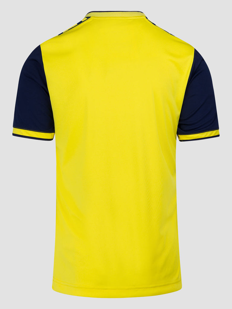 Meyba Men's Yellow & Navy Alpha Football Match Jersey - back image