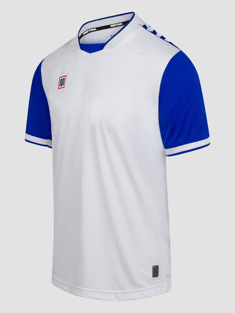 Meyba Men's White & Royal Blue Alpha Football Match Jersey - side image