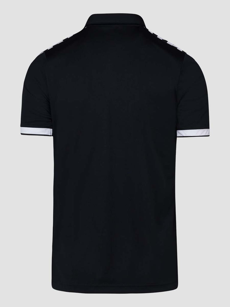 Meyba Men's Black & White Alpha Stripe Football Match Jersey - back image
