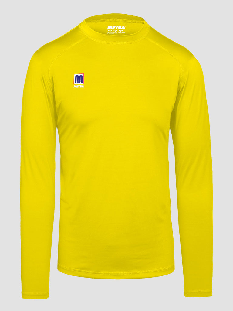 Meyba Men's Yellow Football Long Sleeve Base Layer Top