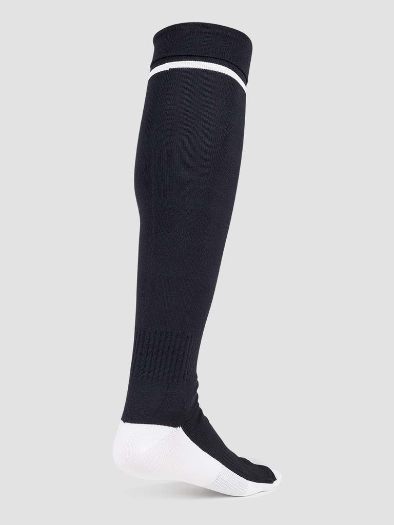 Meyba Men's Black & White Players Football Socks - back angle