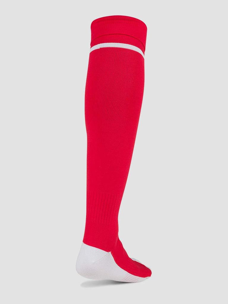 Meyba Men's Red & White Players Football Socks - back angle