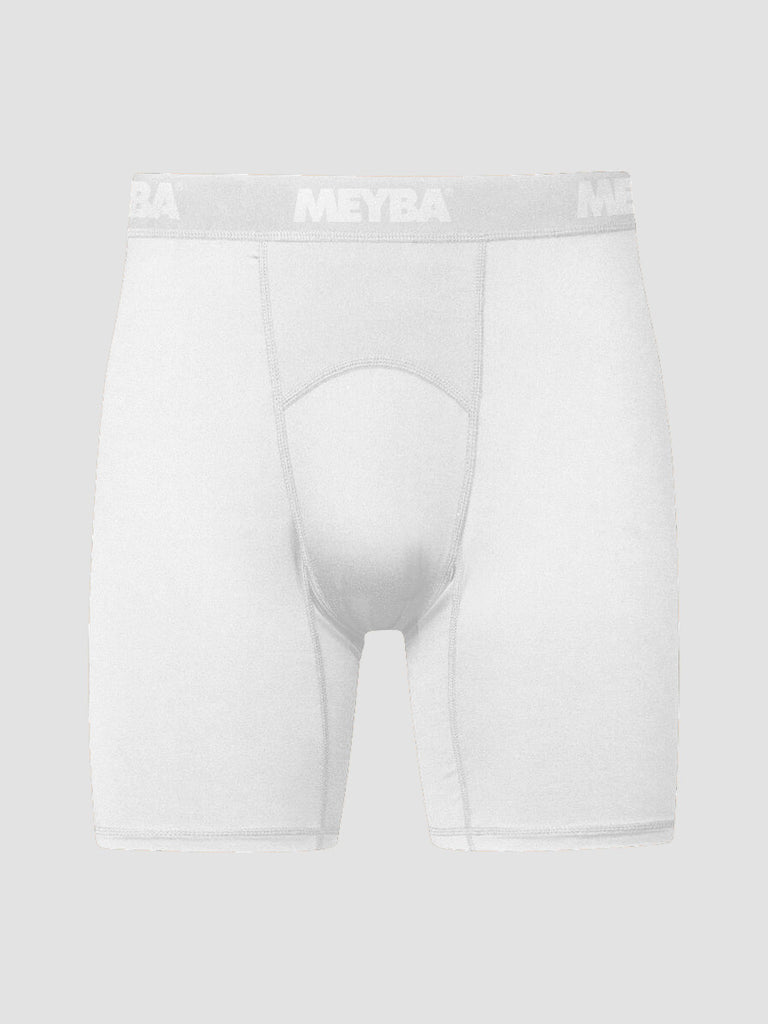 Meyba Men's White Football Base Layer Shorts